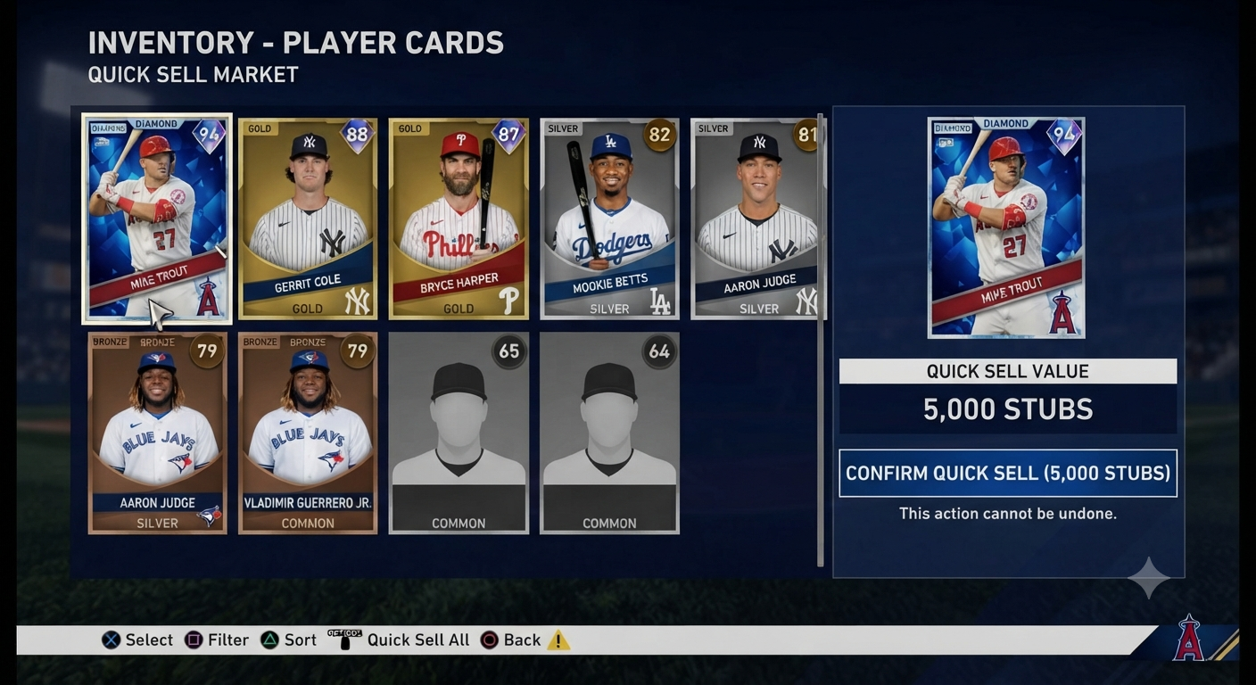 Mlb the show quicksell